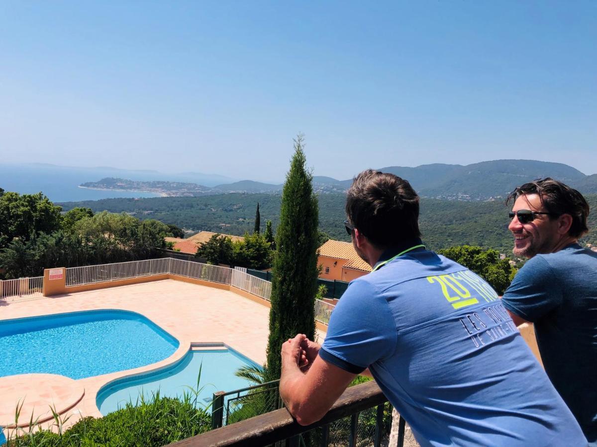 Studio Pool House Vue Mer Panoramique Amazing Sea View Wifi Linge Linen Inclut Aircondition La Croix-Valmer Bagian luar foto