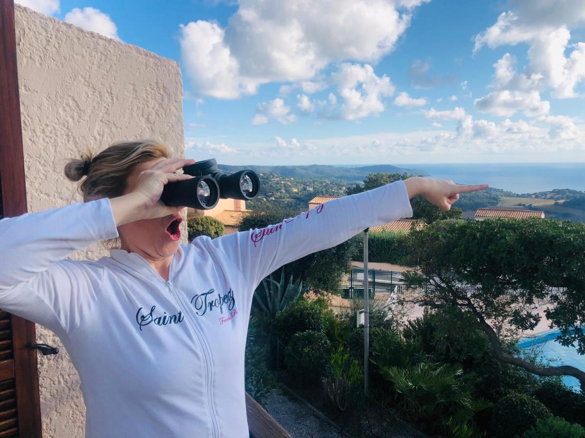 Studio Pool House Vue Mer Panoramique Amazing Sea View Wifi Linge Linen Inclut Aircondition La Croix-Valmer Bagian luar foto