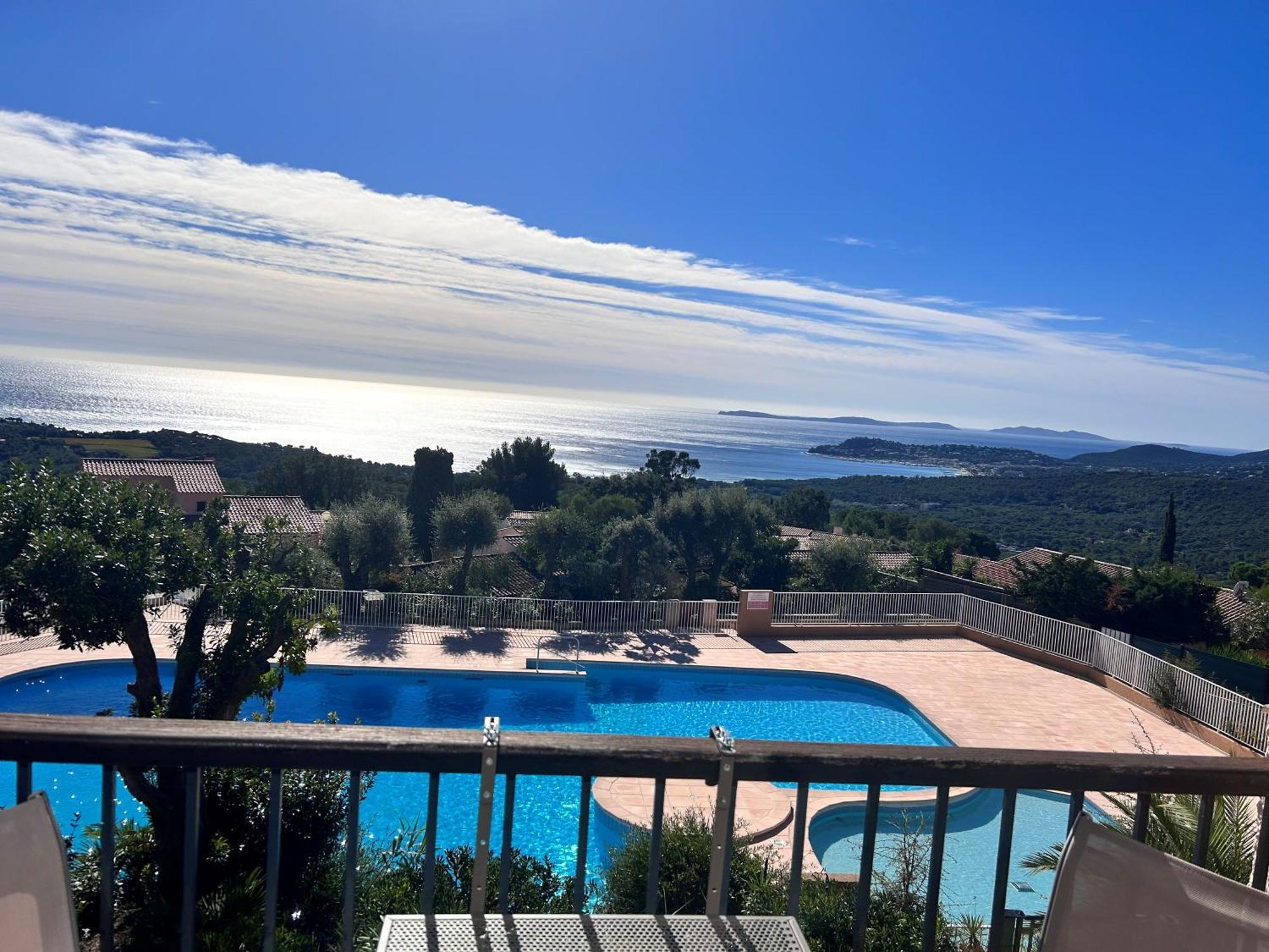 Studio Pool House Vue Mer Panoramique Amazing Sea View Wifi Linge Linen Inclut Aircondition La Croix-Valmer Bagian luar foto