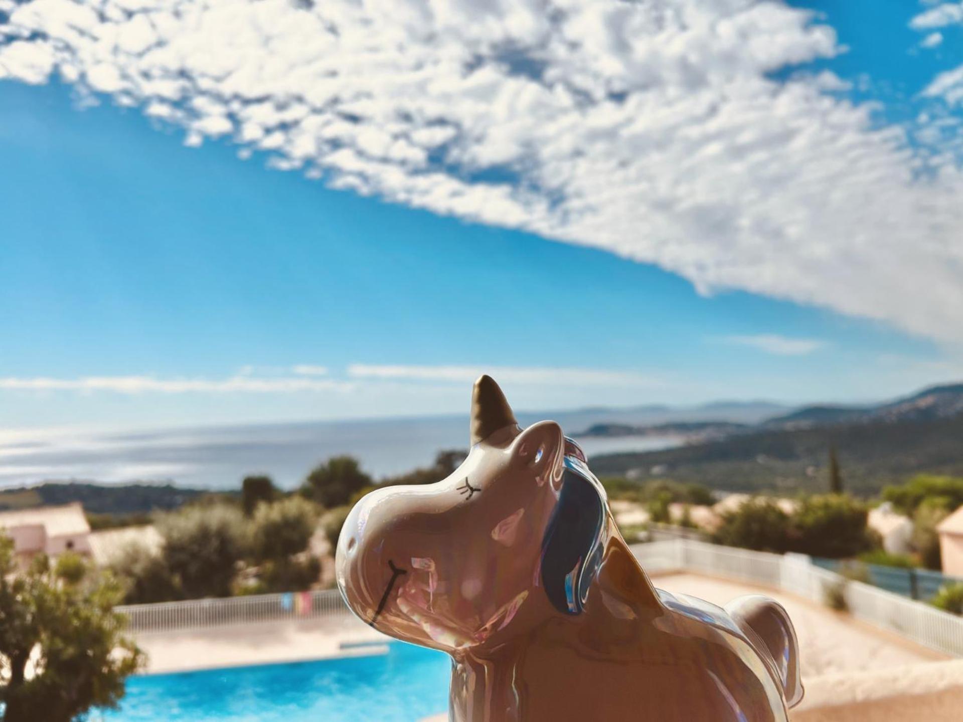 Studio Pool House Vue Mer Panoramique Amazing Sea View Wifi Linge Linen Inclut Aircondition La Croix-Valmer Bagian luar foto